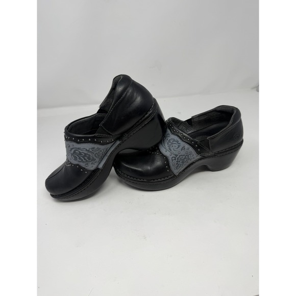 Ariat Women's Black Leather Studded Clogs Mules Filigree Design Sz 7.5 B 100067 - Picture 3 of 8